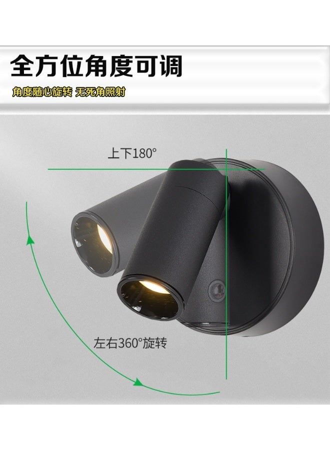 Wireless Magnetic Wall Lamp – Adjustable LED Bedside Light with Dimmer and Three Color Modes